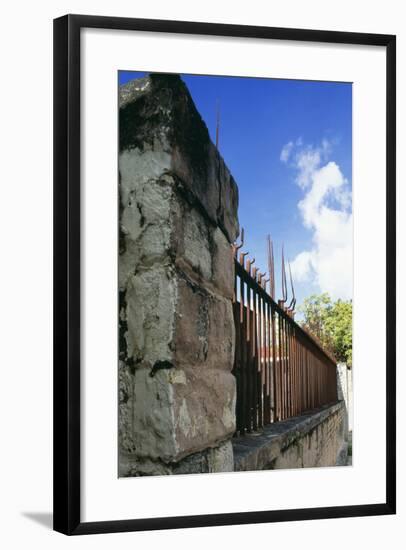 Fence, St Johns, Antigua-null-Framed Photographic Print