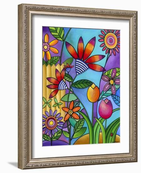 Fence with Flowers-Carla Bank-Framed Giclee Print