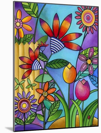 Fence with Flowers-Carla Bank-Mounted Giclee Print