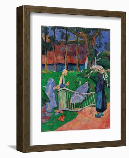 Fence with Flowers-Paul Serusier-Framed Premium Giclee Print
