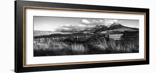 Fence with Mountains in the Background, Colorado, USA-null-Framed Photographic Print