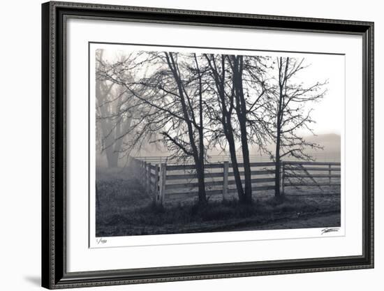 Fenced Fog-Donald Satterlee-Framed Giclee Print