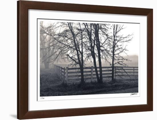 Fenced Fog-Donald Satterlee-Framed Giclee Print