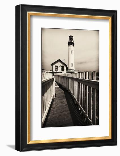 Fenced Path to the Lighthouse, Pigeon Point, CA-George Oze-Framed Photographic Print