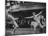 Fencers Competing in the Olympics-John Dominis-Mounted Photographic Print