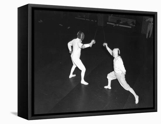 Fencing Bout-null-Framed Premier Image Canvas