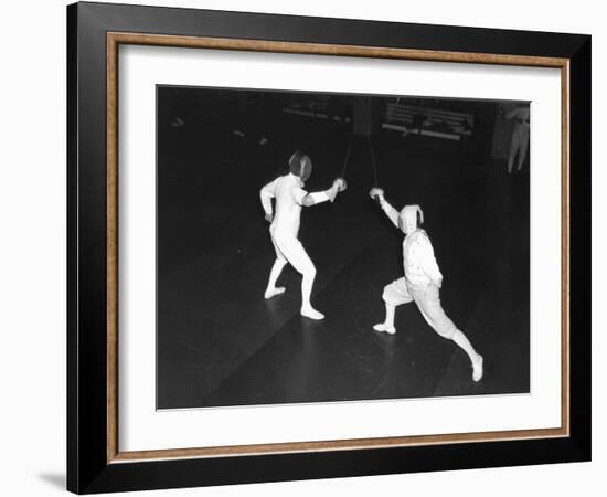 Fencing Bout-null-Framed Photographic Print