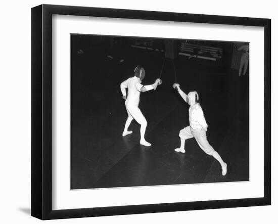 Fencing Bout-null-Framed Photographic Print