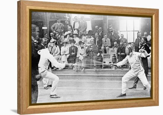 Fencing Competition in the 1912 Olympics in Stockholm-null-Framed Premier Image Canvas