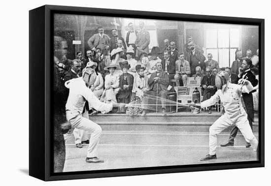 Fencing Competition in the 1912 Olympics in Stockholm-null-Framed Premier Image Canvas