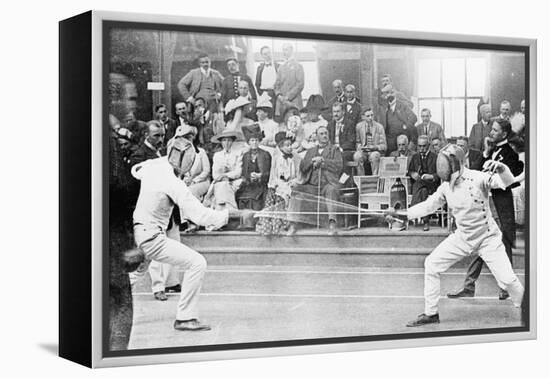 Fencing Competition in the 1912 Olympics in Stockholm-null-Framed Premier Image Canvas