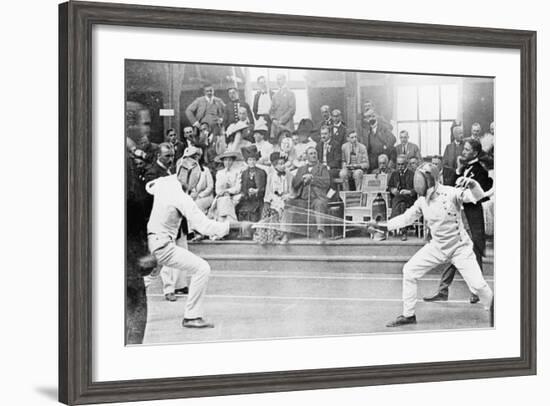 Fencing Competition in the 1912 Olympics in Stockholm-null-Framed Photographic Print