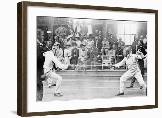 Fencing Competition in the 1912 Olympics in Stockholm-null-Framed Photographic Print