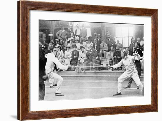 Fencing Competition in the 1912 Olympics in Stockholm-null-Framed Photographic Print