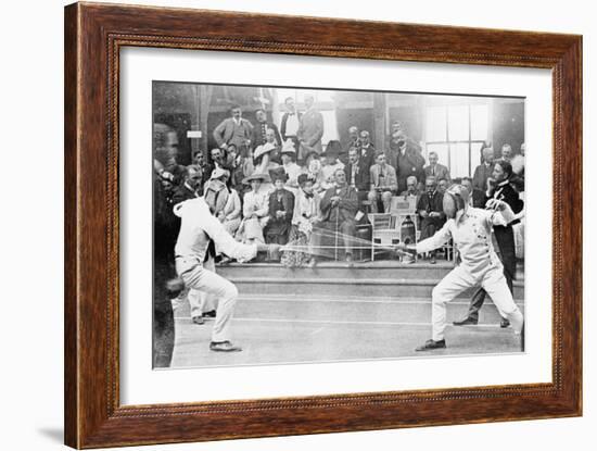 Fencing Competition in the 1912 Olympics in Stockholm-null-Framed Photographic Print