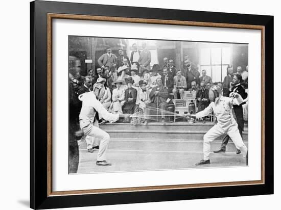 Fencing Competition in the 1912 Olympics in Stockholm-null-Framed Photographic Print