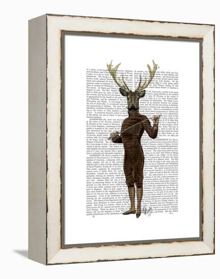 Fencing Deer Full-Fab Funky-Framed Stretched Canvas