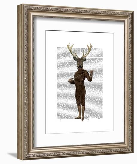 Fencing Deer Full-Fab Funky-Framed Art Print