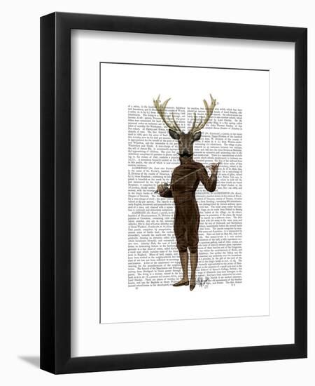 Fencing Deer Full-Fab Funky-Framed Art Print