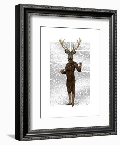 Fencing Deer Full-Fab Funky-Framed Art Print