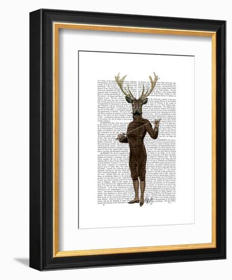 Fencing Deer Full-Fab Funky-Framed Art Print