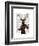 Fencing Deer Portrait-Fab Funky-Framed Art Print