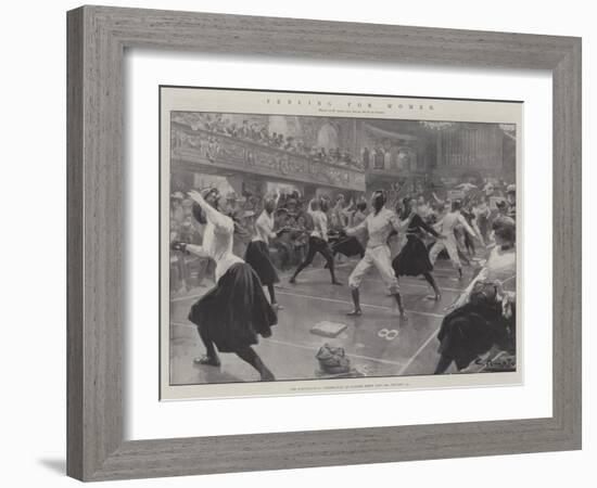 Fencing for Women-G.S. Amato-Framed Giclee Print