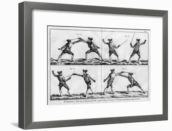 Fencing Positions-null-Framed Art Print