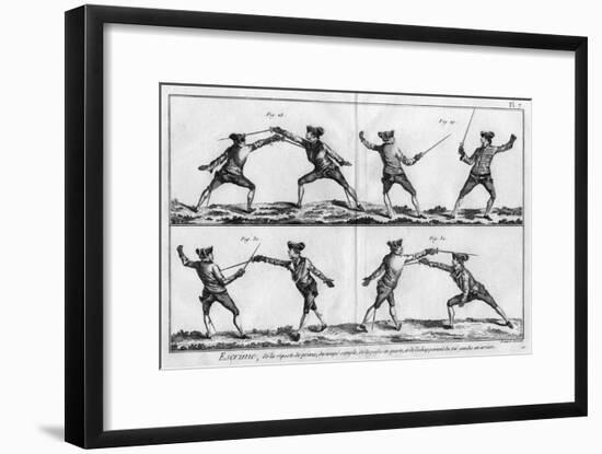 Fencing Positions-null-Framed Art Print