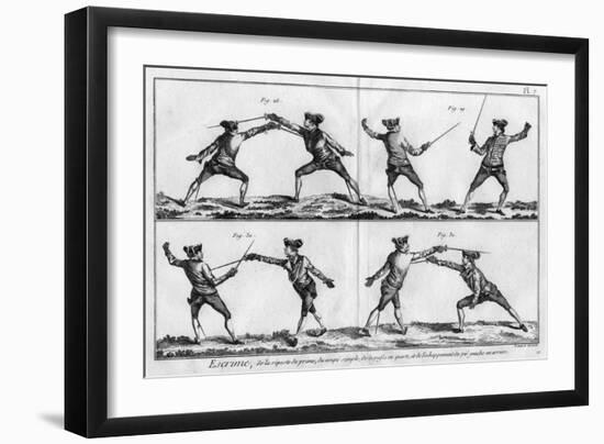 Fencing Positions-null-Framed Art Print
