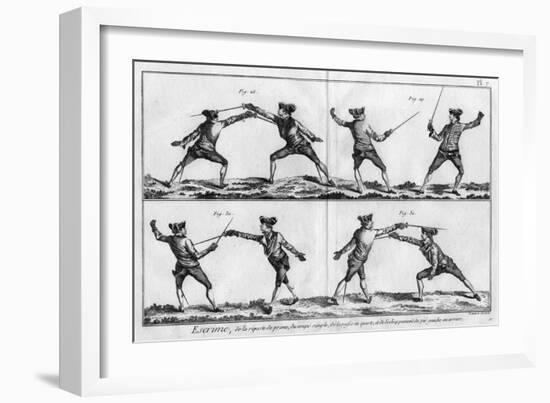 Fencing Positions-null-Framed Art Print