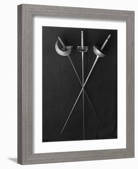 Fencing Weapons: Epee, Foil, Sabre-null-Framed Photographic Print