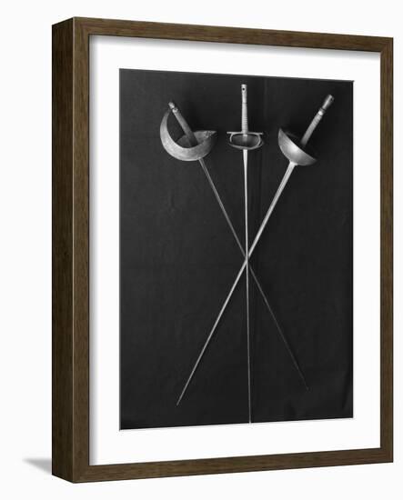 Fencing Weapons: Epee, Foil, Sabre-null-Framed Photographic Print