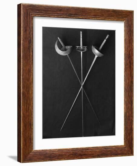 Fencing Weapons: Epee, Foil, Sabre-null-Framed Photographic Print