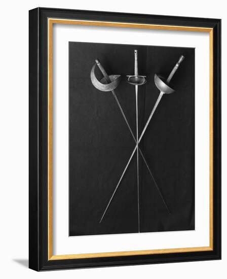 Fencing Weapons: Epee, Foil, Sabre-null-Framed Photographic Print