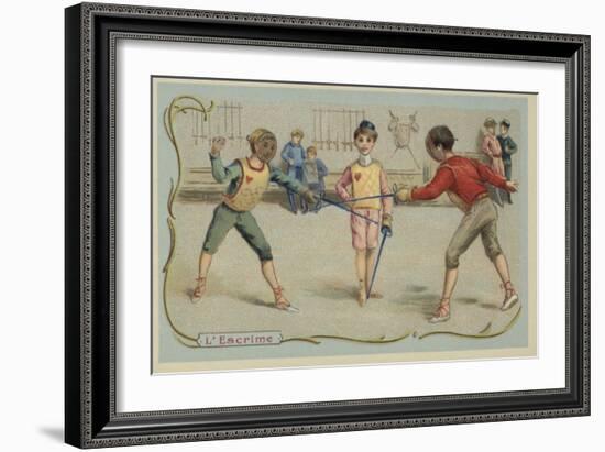 Fencing-null-Framed Giclee Print