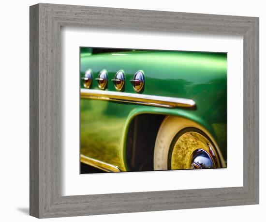 Fender With Chrome Portholes on a Buick Roadmaster-George Oze-Framed Photographic Print