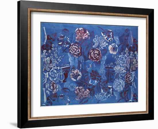 Fenêtre Ouverte Sur Paris et Composition Florale-Raoul Dufy-Framed Giclee Print