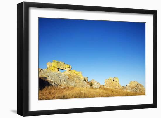 Fenetre d'Isalo (the window of Isalo), Isalo National Park, central area, Madagascar, Africa-Christian Kober-Framed Photographic Print