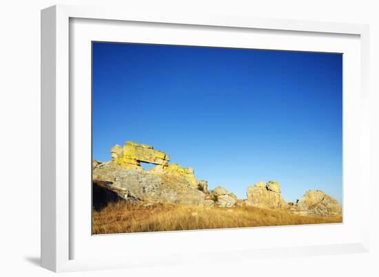 Fenetre d'Isalo (the window of Isalo), Isalo National Park, central area, Madagascar, Africa-Christian Kober-Framed Photographic Print