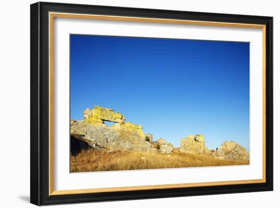 Fenetre d'Isalo (the window of Isalo), Isalo National Park, central area, Madagascar, Africa-Christian Kober-Framed Photographic Print