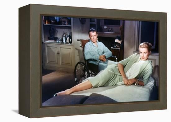 Fenetre sur cour REAR WINDOW by AlfredHitchcock with James Stewart and Grace Kelly, 1954 (photo)-null-Framed Stretched Canvas