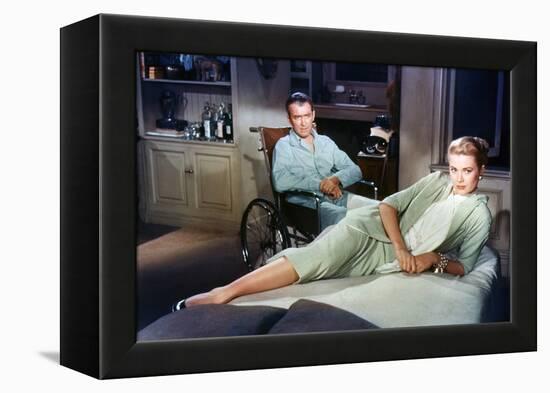 Fenetre sur cour REAR WINDOW by AlfredHitchcock with James Stewart and Grace Kelly, 1954 (photo)-null-Framed Stretched Canvas