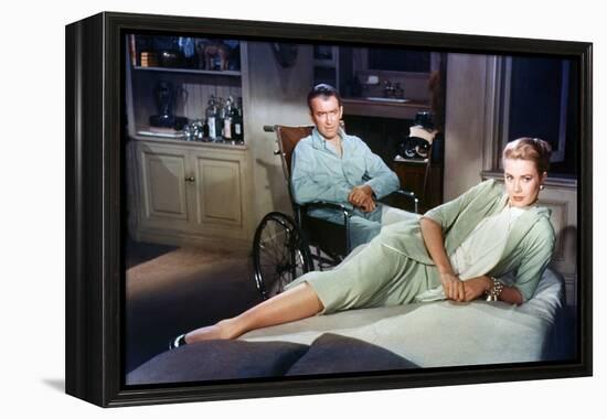 Fenetre sur cour REAR WINDOW by AlfredHitchcock with James Stewart and Grace Kelly, 1954 (photo)-null-Framed Stretched Canvas