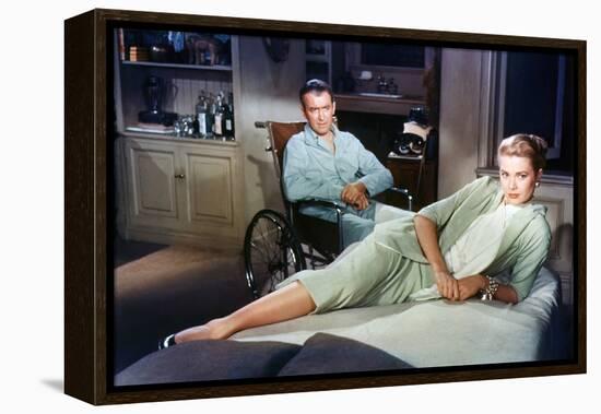 Fenetre sur cour REAR WINDOW by AlfredHitchcock with James Stewart and Grace Kelly, 1954 (photo)-null-Framed Stretched Canvas