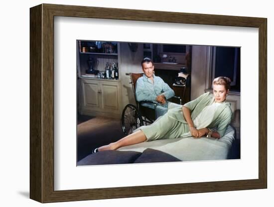 Fenetre sur cour REAR WINDOW by AlfredHitchcock with James Stewart and Grace Kelly, 1954 (photo)-null-Framed Photo