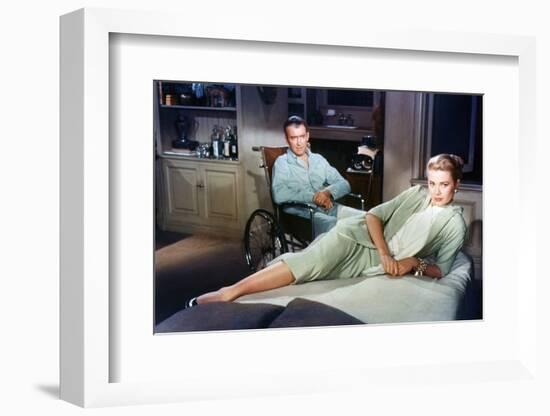 Fenetre sur cour REAR WINDOW by AlfredHitchcock with James Stewart and Grace Kelly, 1954 (photo)-null-Framed Photo