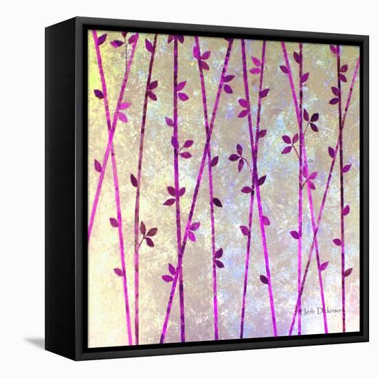 Feng Shui Cane Magenta-Herb Dickinson-Framed Premier Image Canvas