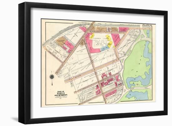 Fenway Park, 1917, Massachusetts, United States-null-Framed Giclee Print