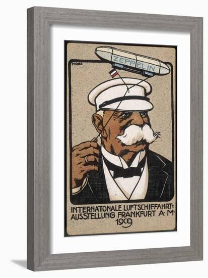 Ferdinand Adolf August Heinrich Graf Von Zeppelin German Soldier Aviator and Airship Constructor-H. Roth-Framed Art Print